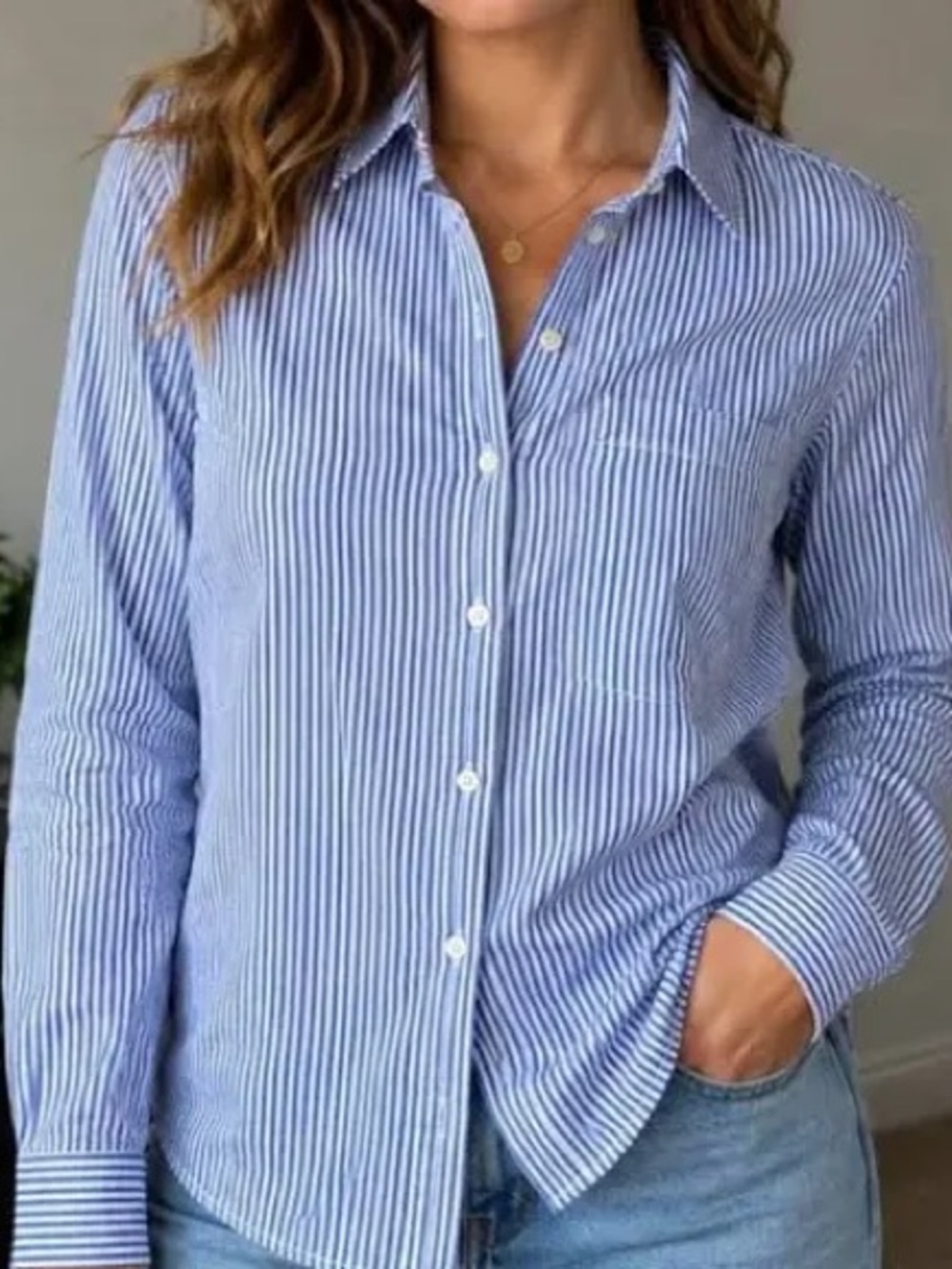 J. Crew |  Classic Pinstripe 'Stretch Perfect Shirt'